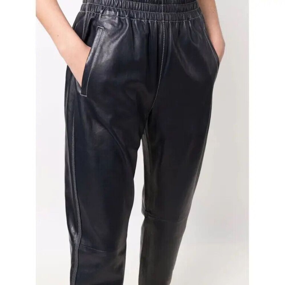 NWT $998 POLO RALPH LAUREN WOMEN'S LEATHER Pants MEDIUM M LAMB LEATHER